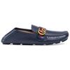 Gucci Мужские лоферы с пряжкой Horsebit и Double G Синие 450891 DTM10 4062