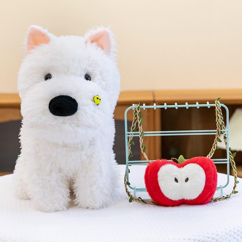 Новая кукла Вест-хайленд-терьер Фруктовая кукла Яблоко Авокадо Кукла-щенок Детская подушка для сна Подарок