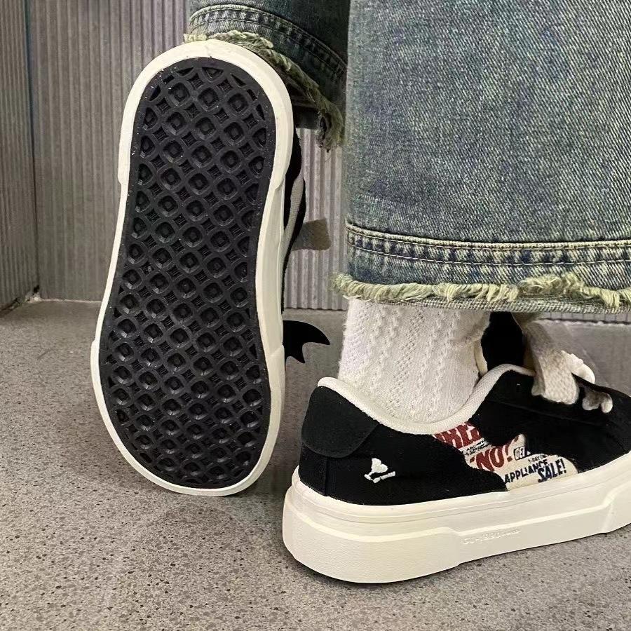 Популярные нишевые оригинальные черные кеды Guochao женские 2024 новая весна платформа универсальная спортивная обувь