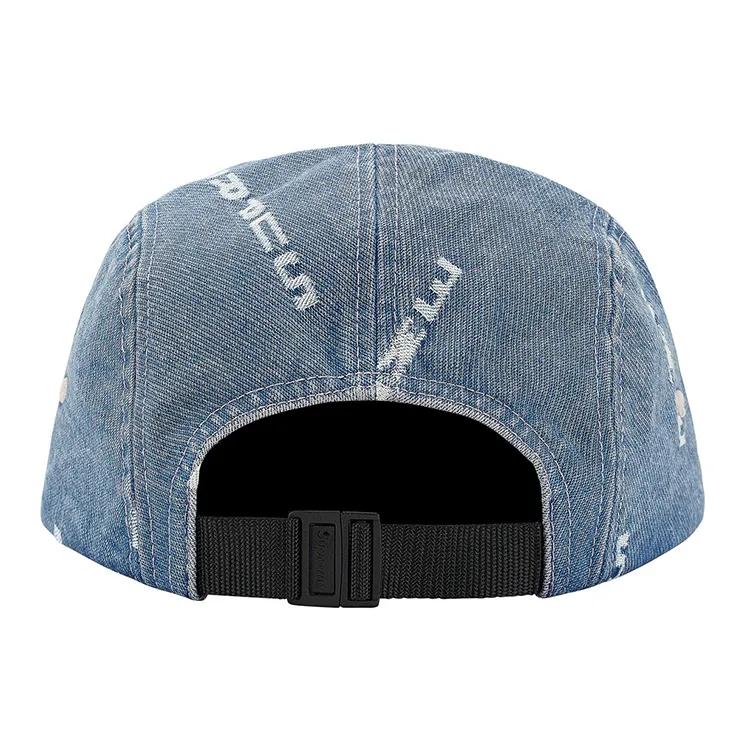 Supreme Logo Stripe Jacquard Denim Camp Cap (Unisex) Baseball Caps SUP FW20 192