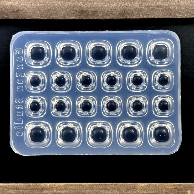 Прозрачная силиконовая палитра для нейл-арта - Квадратная форма и миксер, устойчивые к изменению цвета