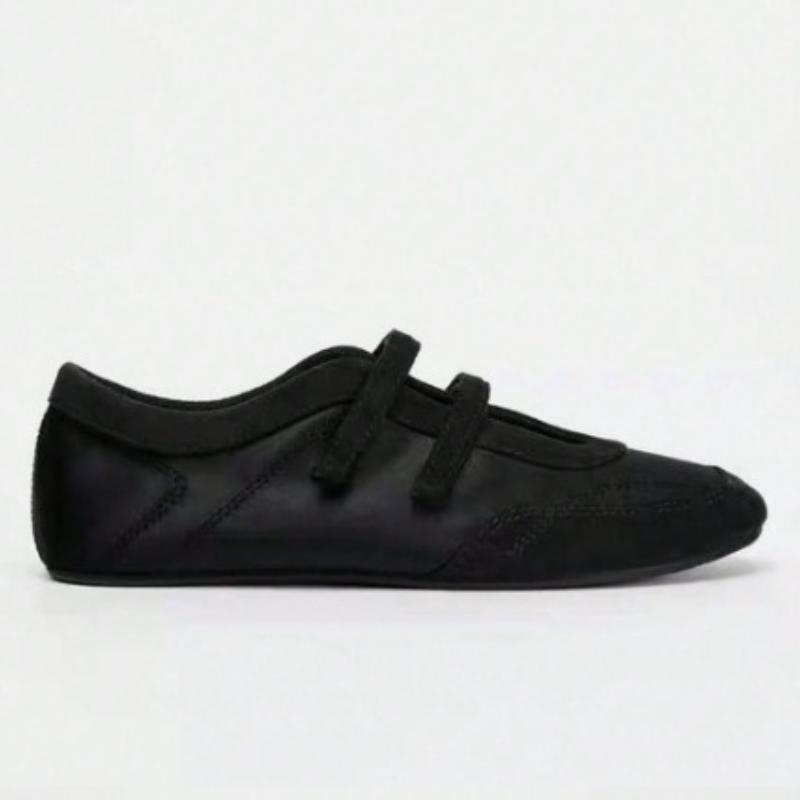 Модная винтажная французская женская обувь Весна Новые круглые туфли на плоской подошве Модные туфли Мэри Джейн Универсальная женская повседневная обувь Противоскользящие балетки