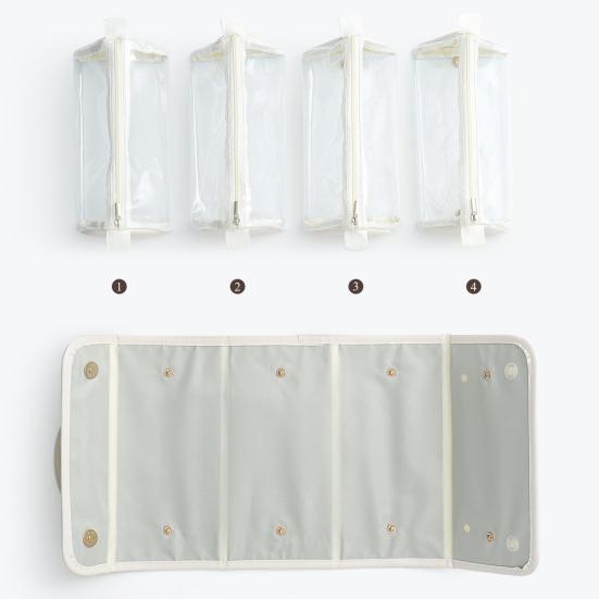 Водонепроницаемая косметичка с 4 прозрачными съемными отделениями, вместительная, с застежкой-молнией, с несколькими отделениями, подвесная косметичка