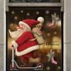 PVC Christmas Window Glass Stickers DIY Snowflake Wall Stickers Creative Santa Claus Decal  Window