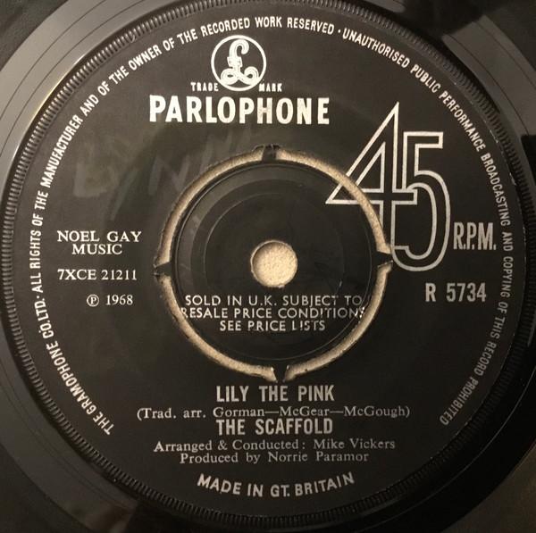 7-дюймовая пластинка SCAFFOLD Lily The Pink R5734 PARLOPHONE 1968 UK Рок Б/у