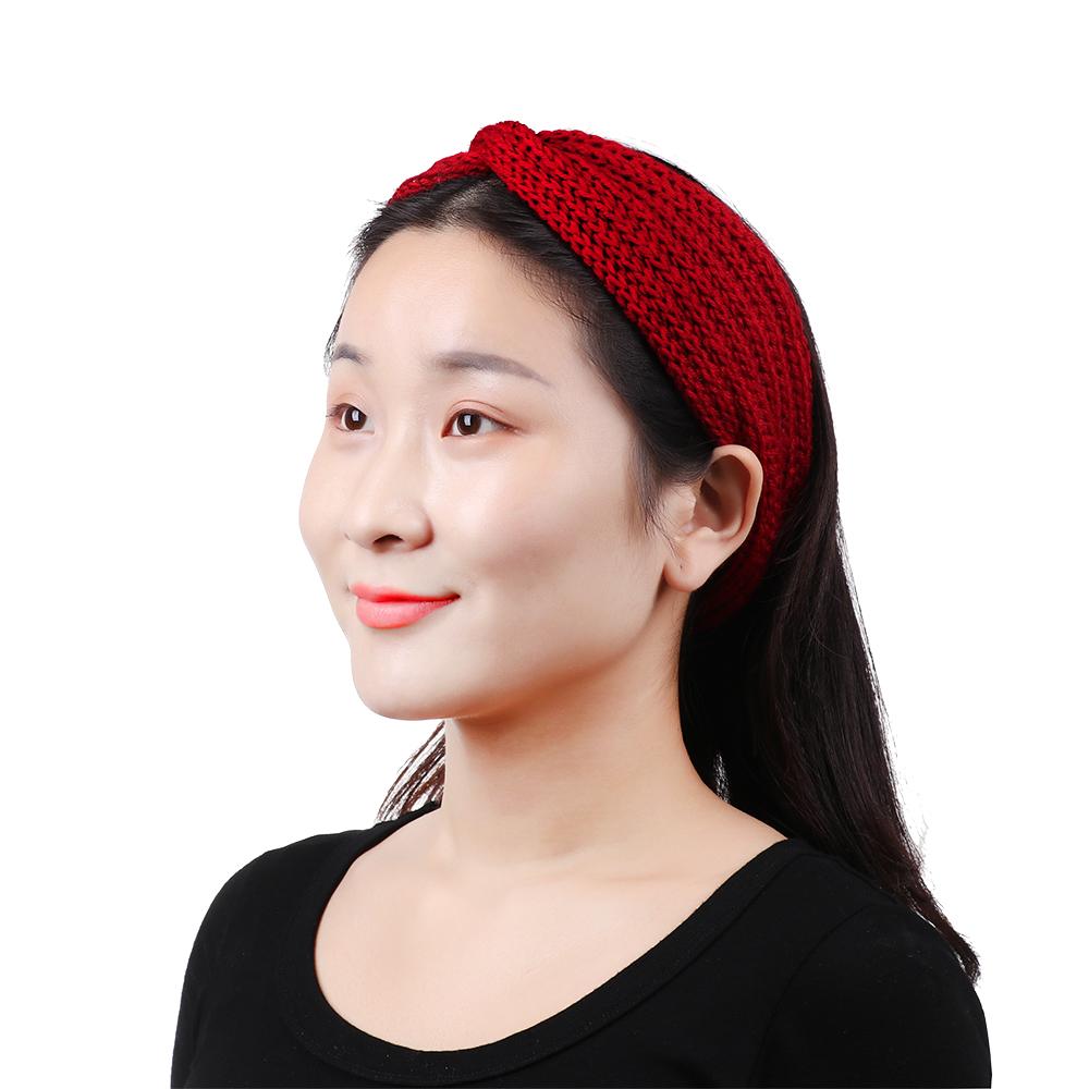Теплые аксессуары для волос Женские плетеные повязки на голову с перекрестом Крючком Тюрбан Вязаные головные уборы Повязка на голову
