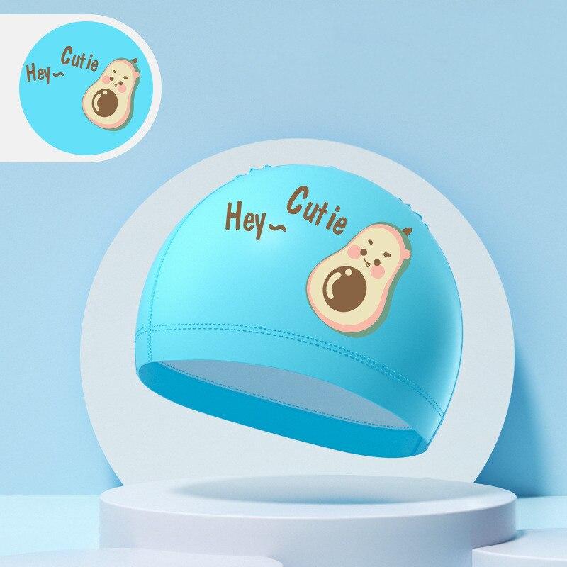 Детские шапочки для плавания для мальчиков и девочек, детская милая шапочка для плавания с героями мультфильмов, высокоэластичная водонепроницаемая шапочка для защиты ушей из искусственной кожи