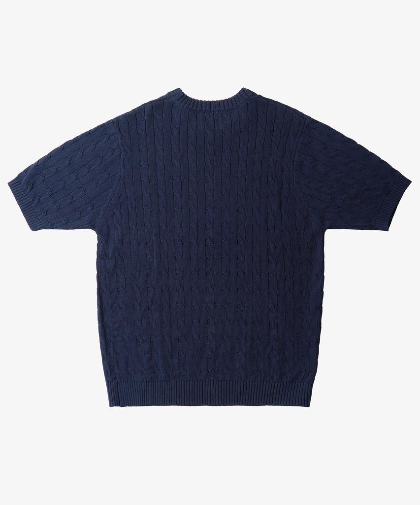TOFFEE [2Pack] Classic Cable Round Neck Half Knit (5 Colors)