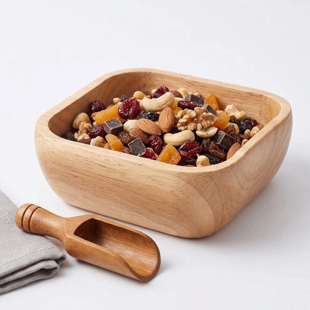 Square Wood Plate Wood Salad Plate Eco Friendly Ins Style Tray Decoration
