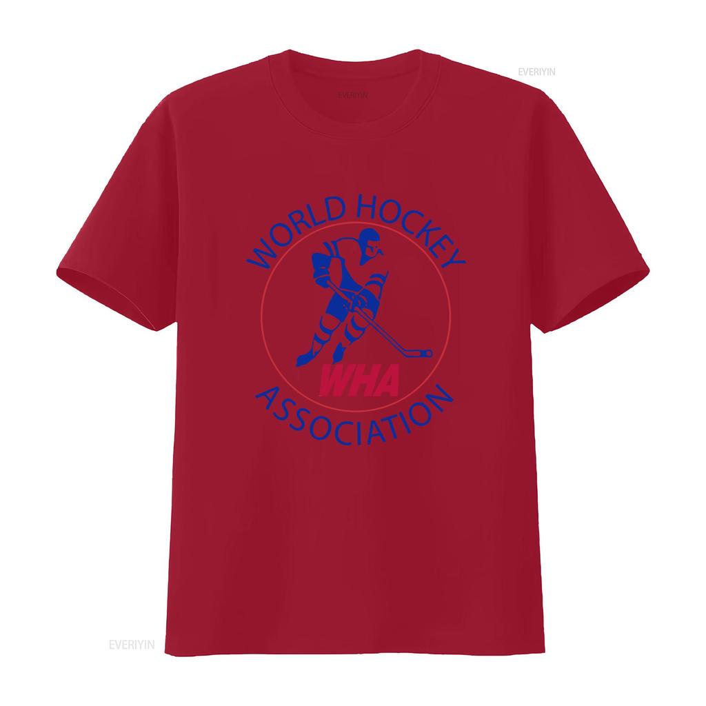 WHA World Hockey Association 1972 T Shirt vintage Washed designer clothes Breathable Slightly fashion streetwear