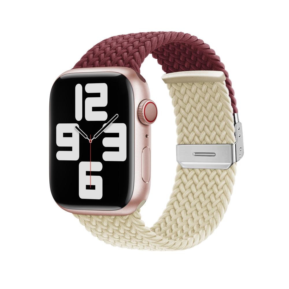 Плетеный нейлоновый ремешок для Apple Watch Band Ultra 10 9 8 7 49 мм 46 мм 45 мм 44 мм Регулируемый браслет 6 5 4 SE 41 мм 42 мм 40 мм Correa