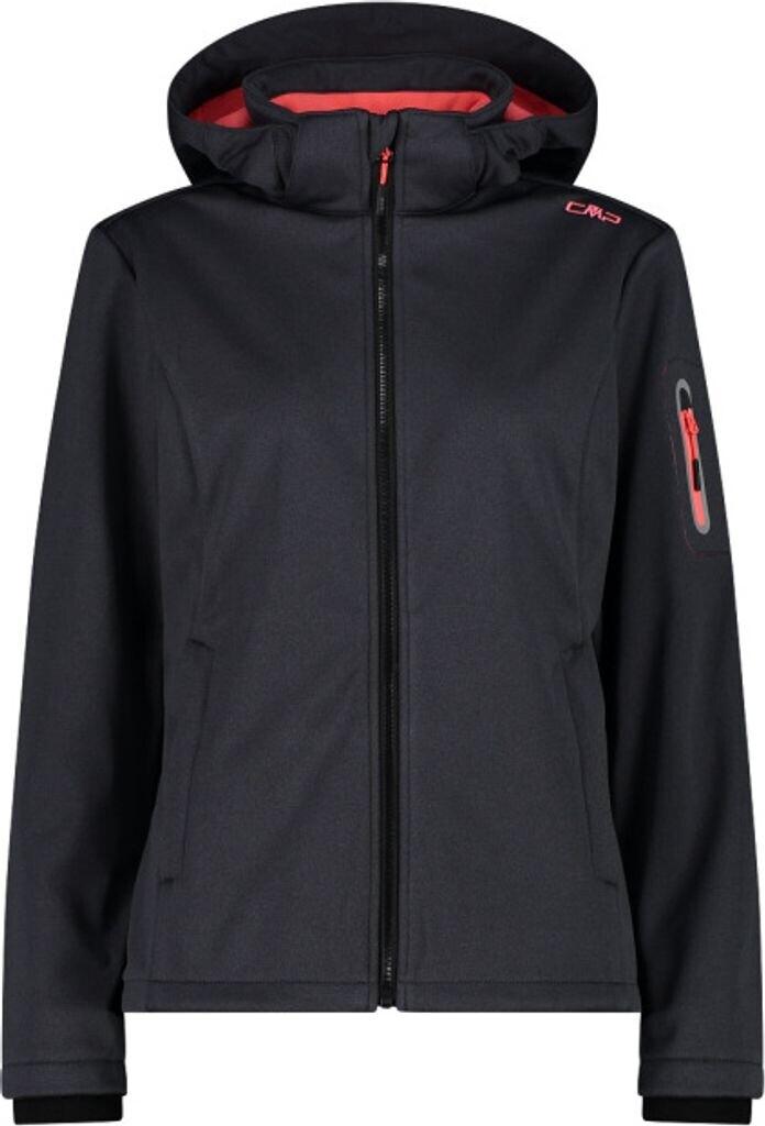 Куртка CMP Softshell Jacket Zip Hood Women (39A5006M) Женская куртка из софтшелла меланж (39A5006M) anemone mel/festival