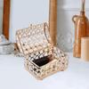 Crystal Jewelry Box Treasure with Lid Trinket Organizer Holder for Bedroom Tabletop Wedding