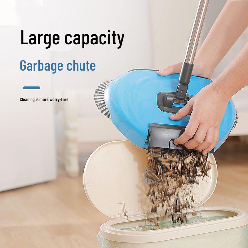 Push Sweeper: Lazy Mop & Vacuum Broom in Red, Blue, Purple