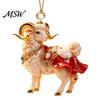 Indoor Holiday Decorations 2D Flat Christmas Sheep Hanging Ornament with Lanyard, Acrylic Office Tree Pendant for Home Party Festive Decor And