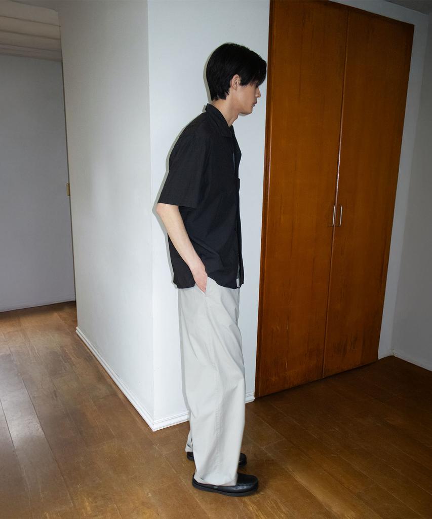 BLANKROOM Nilo Half Shirt_Washed Black