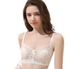 Women Minimizer Bra Wireless Brassiere Gathered Push Up Bralette Sexy Lace Lingerie Thin Underwear