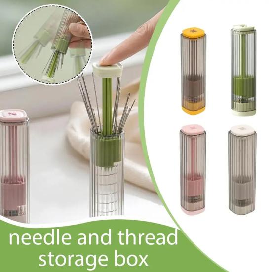 Yousheng Пустой магнитный футляр для игл Портативная выдвижная игольница Нажимной магнитный органайзер для игл для дома, путешествий, ручного шитья, DIY проектов