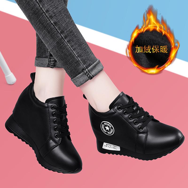 Универсальная женская обувь 2024 года, осень, новые повседневные туфли с мягкой подошвой, одинарные туфли, повышенные вулканизированные женские туфли, кроссовки, женская роскошь