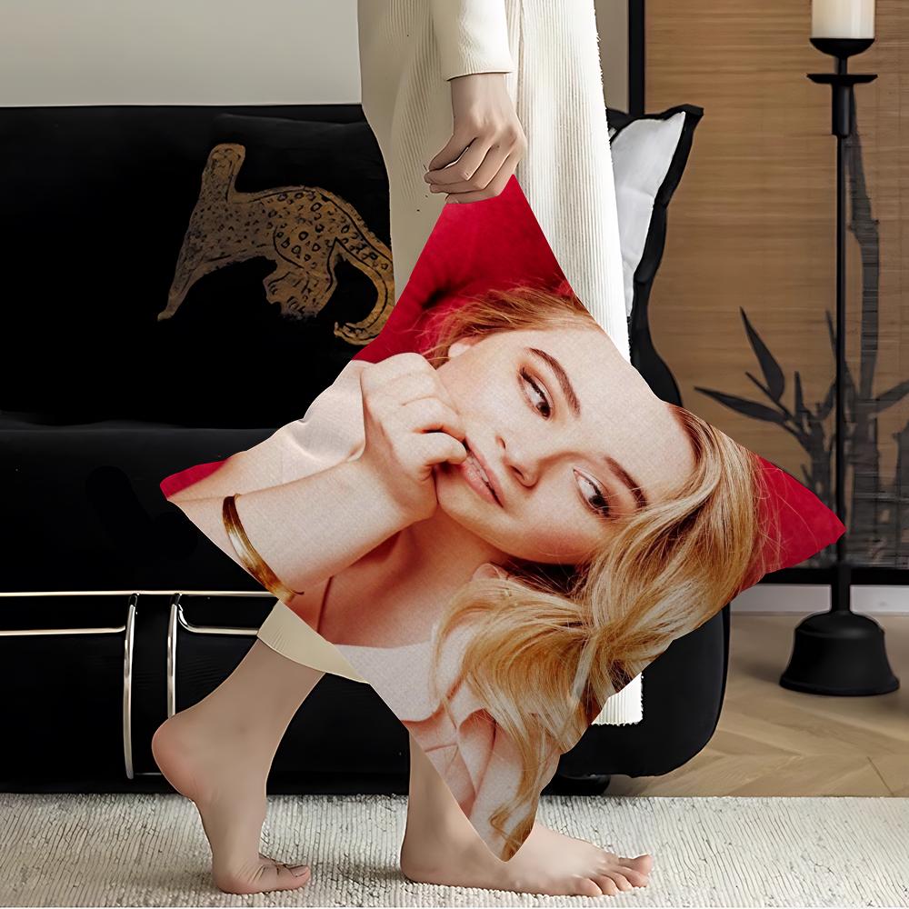 Наволочка с изображением певицы S-Sabrina C-Carpenter Мультяшный Подарок Наволочка для Подушки Спальня Дом Диван Стул Сиденье Декор Наволочка