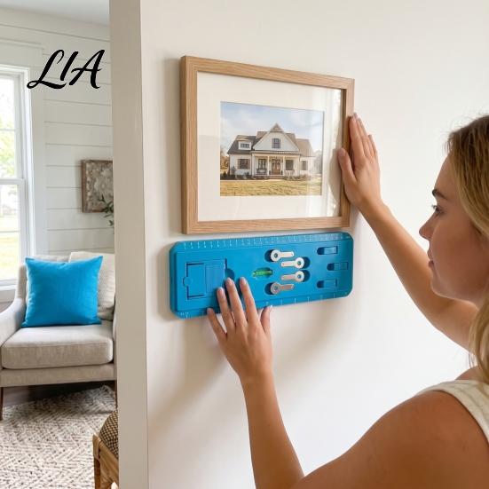 Picture Frame Leveler Hanging Tool with Level for Easy Positioning, Quick Precise Position Wall Precision Hanger Kit, Photo Painting Art Canvas Decor