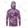 HUK Outdoor Fishing Hooded Mask Long Sleeve Shirt Lightweight UV Protection Anglers