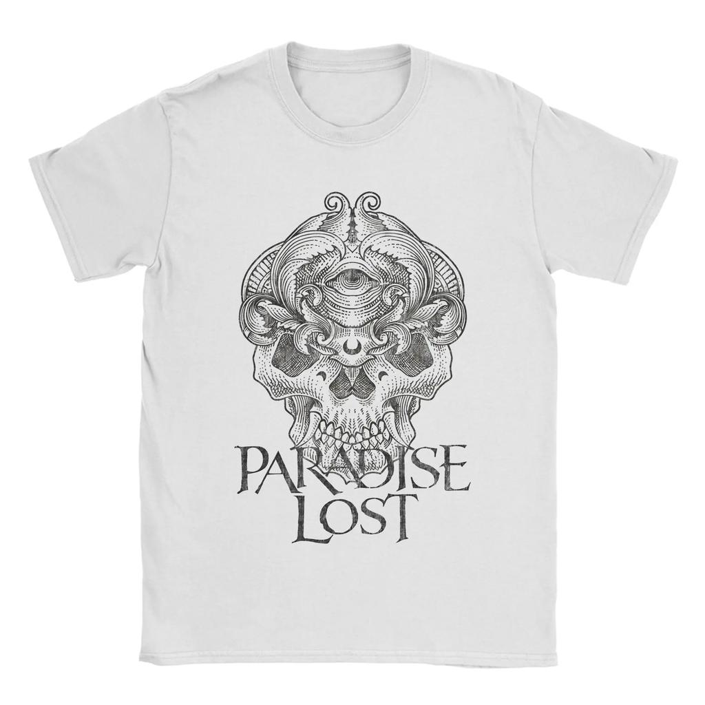 Футболка с логотипом группы Paradise Lost Мужская Повседневная футболка из чистого хлопка С круглым вырезом Женские футболки Топы с коротким рукавом