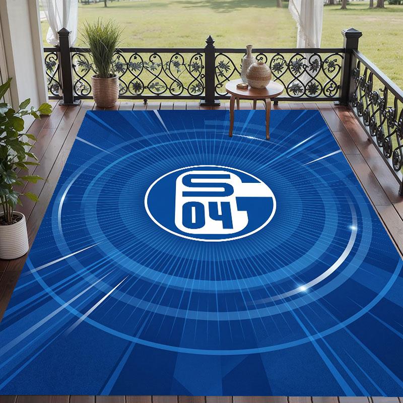 Soft Floor Carpet Schalke 04 Pattern Area Rug Decorative Mat For Home Room Decoration