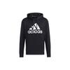 adidas Мужская толстовка с капюшоном с большим логотипом и принтом, черная GN0827