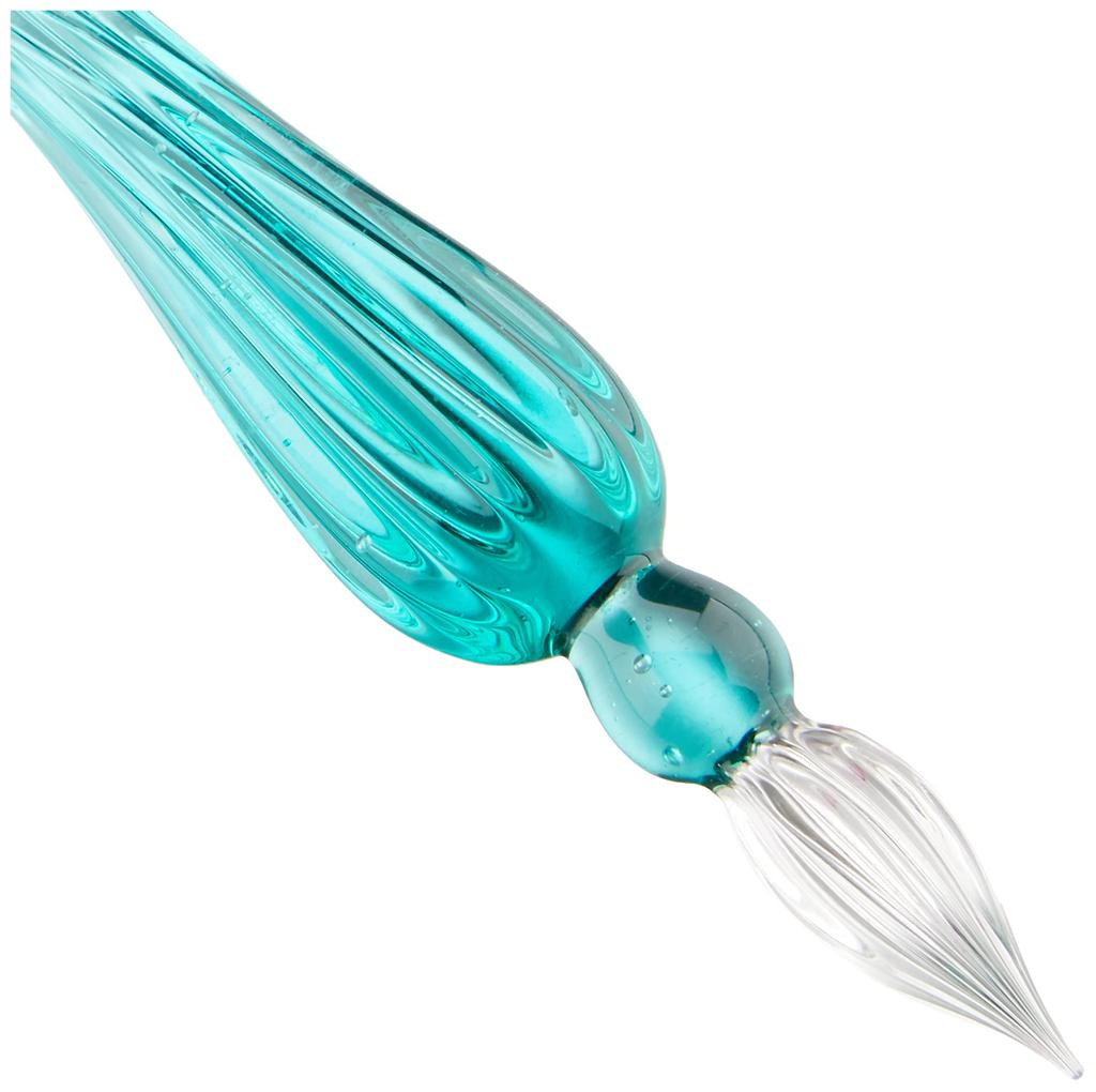 Французский бренд, основанный в Herbin Glass Pen Tsumugi Turquoise Включает в себя наждачную бумагу для регулировки пера HERBIN hb21433 [Традиционная 1670] [Ручная работа]