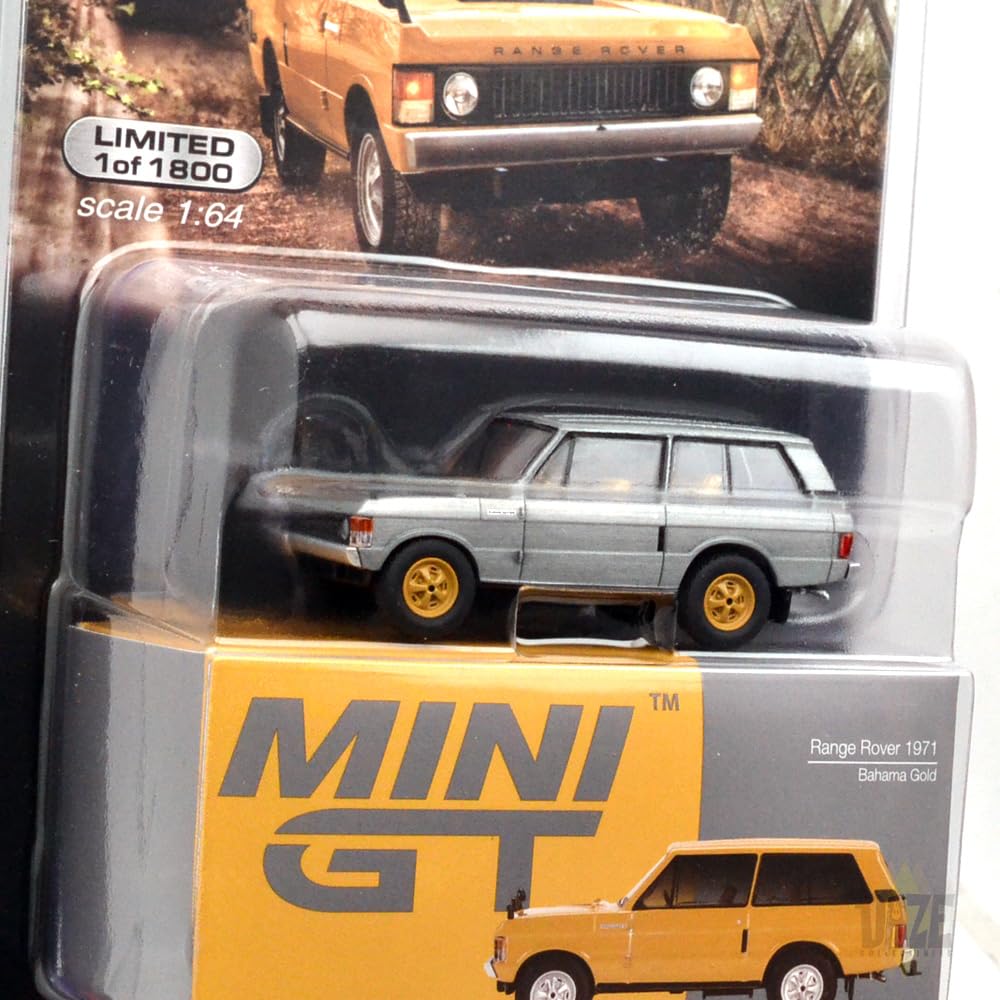 MINI GT MiJo Toys Range Rover 1971 Bahama Gold Машинка-сюрприз масштаб 1:64, США, эксклюзив, - Левый руль