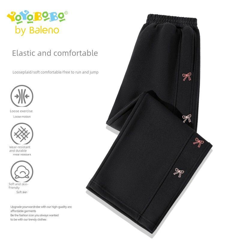Baleno Ybb Series Girls' Pants, Spring and Autumn, Super Stylish Children's Straight-Leg Pants, Trendy Wide-Leg Pants for Girls