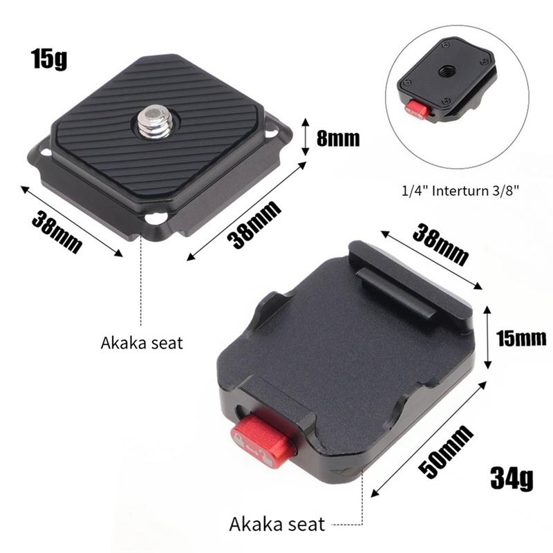 N91R-For Arca Parts Quick Release Plate Base Clamp Holder DSLR Camera Stabilizer Head Tripod Sport Camera Clamp Holder