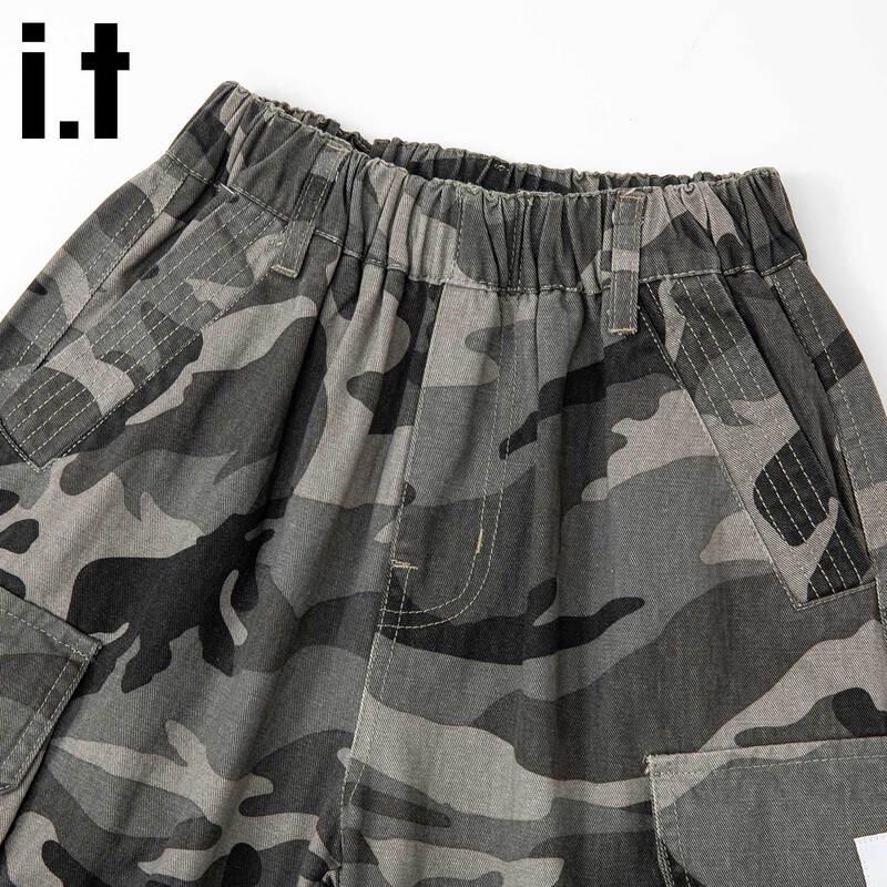 izzue Kids' 2025 Autumn Camouflage Cargo Pants