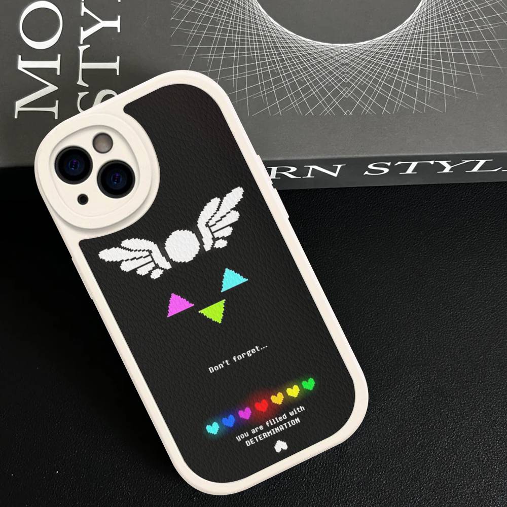 Кожаный чехол для телефона D-Deltarune Ralsei для iPhone 16 16e 15 14 13 12 11 Pro Max Plus Mini