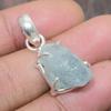 Lovely Aquamarine Rough Gemstone Handmade Jewelry Solid 925 Sterling Silver Pendant