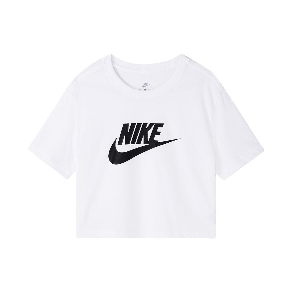 Nike Sportswear Essential Cropped Casual T-Shirt Women Tops White BV6176-100