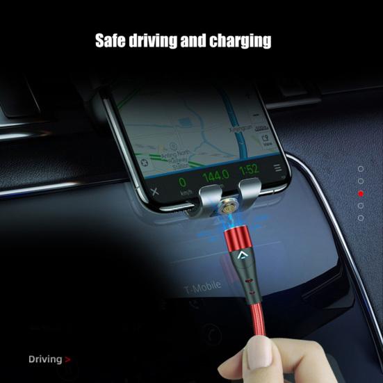 Магнитный кабель для зарядки из алюминиевого сплава, портативный, для быстрой зарядки, штекер для телефона, для iPhone