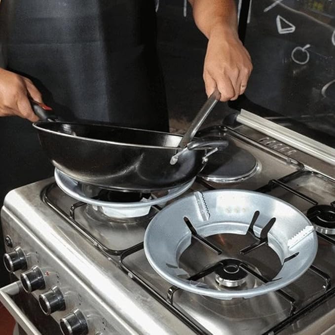 RSINC Household Gas Stove Windshield Energy-Saving Hoods Bracket Gas Ring Gas General-Purpose Fire Cover for Gas Stove Pack of 2