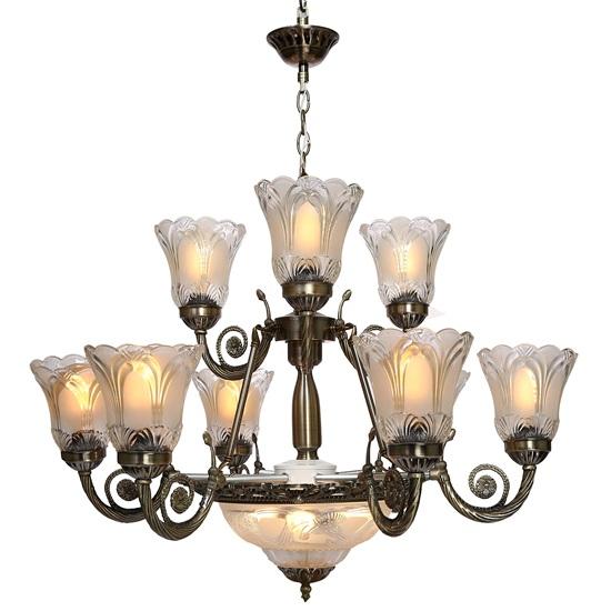 9+3 Light Black Portuguese Style Jhoomer Chandelier For Home Decor