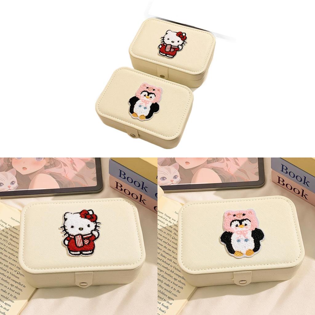Sanrio Kt Cat Jewelry Storage Box With Leather Material For Gift Giving