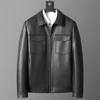 New Autumn and Winter Men's Genuine Leather Clothes Goat Leather Jackets Simple Commuting Men's Clothes with Multiple Pockets
