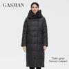 Gasman 2021 женская зимняя куртка, длинная куртка из искусственного меха с овечьими завитками, дизайнерское женское пальто, ветрозащитная шапка, женская куртка с большим карманом 81716