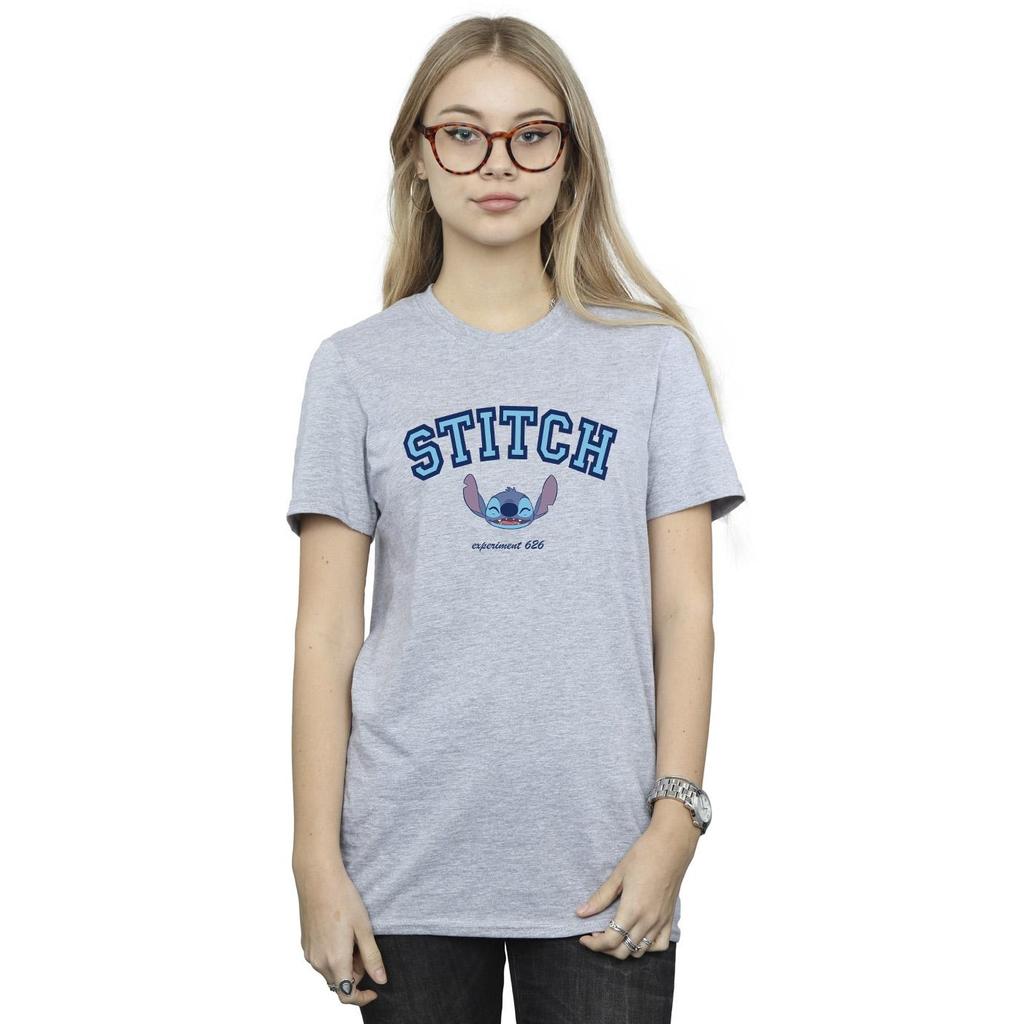 Disney Womens/Ladies Lilo And Stitch Collegial Cotton Boyfriend T-Shirt
