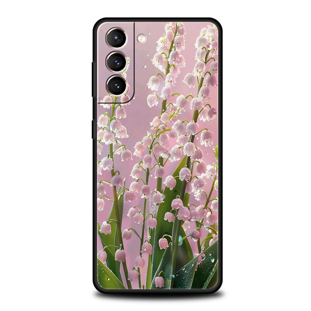 Прозрачный цветочный чехол для телефона Ландыш для Samsung Galaxy S26 S25 S24 S23 S22 S20 S21 FE Ultra S25 Edge Plus Мягкий чехол из ТПУ