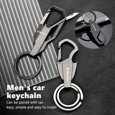 Alloy Emblem Key Ring Keychain Key Holder Auto Accessories For VRS Superb Yeti Octavia Enyaq Rapid Karoq Derivati Jzfb61