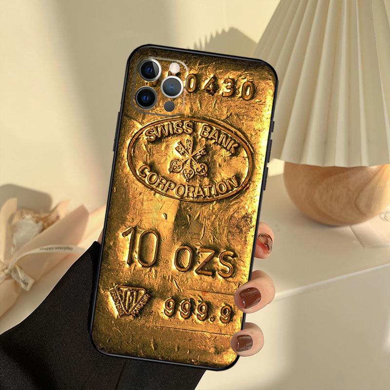 Деньги Доллары Монета Золотой Чехол Для iPhone 11 12 13 14 15 16 Pro Max Чехол Для iPhone 13 12 Mini XR X XS Max Plus