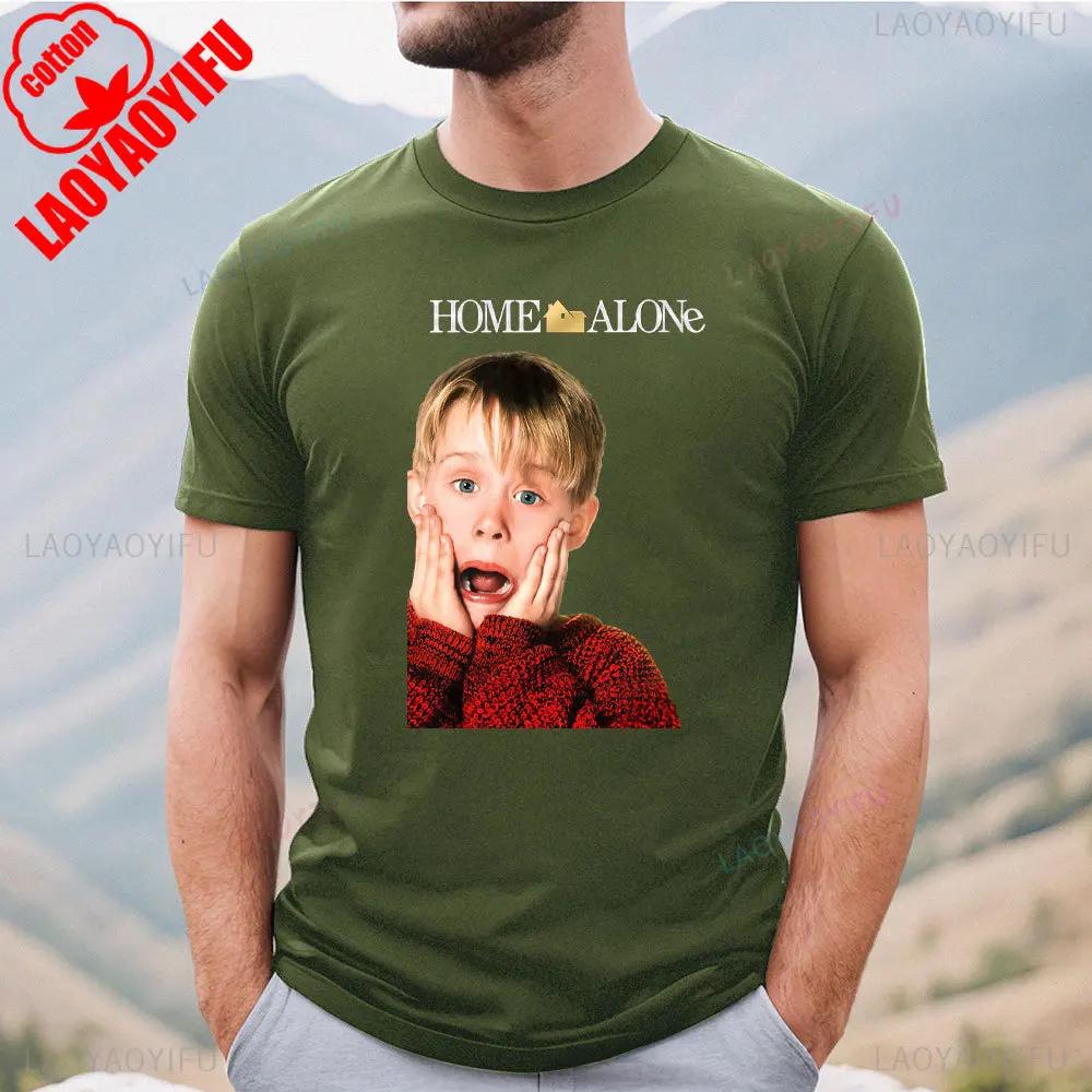 2025 Funny Home Alone Thief Mens High Quality T Shirt Vintage TeeShirt Short Sleeve Round Collar TShirt Cotton Adult Tops
