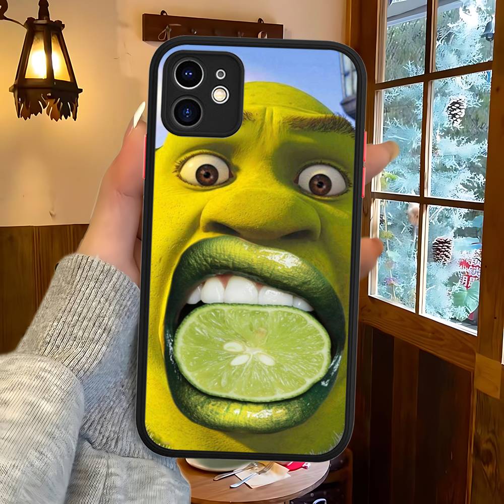 Classic Movie S-Shrek Matte Translucent Phone Case For Iphone 16 ProMax 15 14 13 12 11 X XS PRO Plus