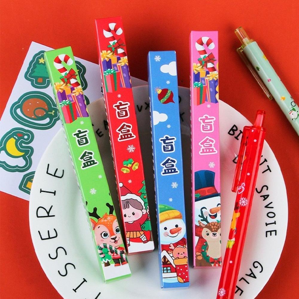 Quick Drying Christmas Blind Box Writing Supplies Cartoon Signature Pen Christmas Gifts